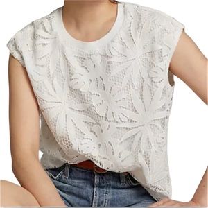 Anthropologie White Lace Blouse